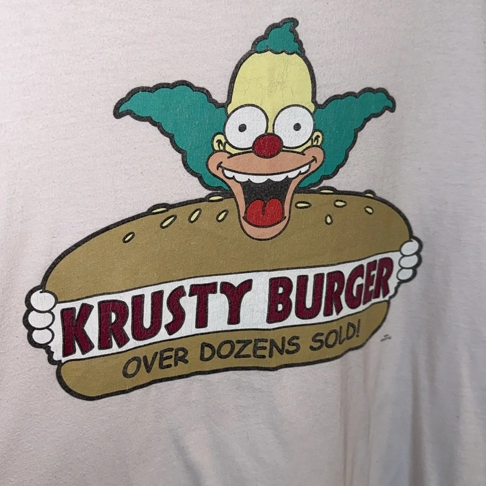 Krusty the Clown Burger Graphic T Shirt - Size XL - Picture 3 of 9
